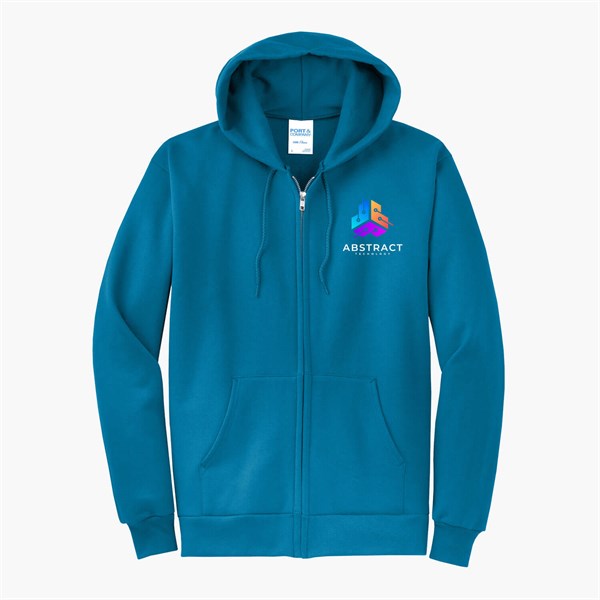 Port & Co Full-Zip Hooded Sweatshirt - Full Color