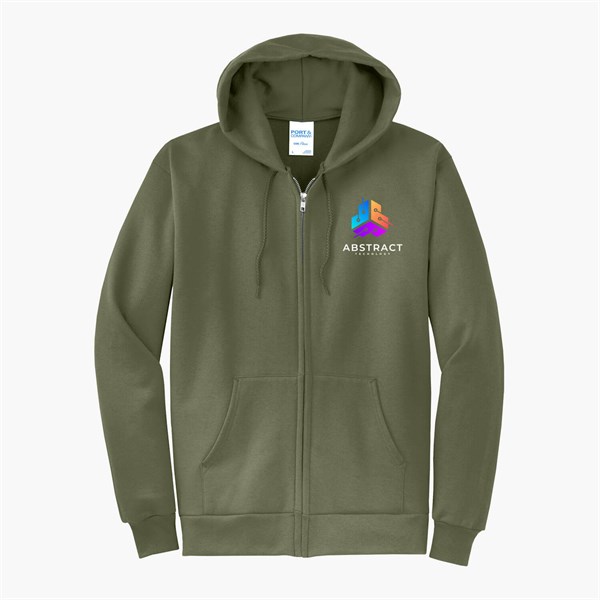 Port & Co Full-Zip Hooded Sweatshirt - Full Color