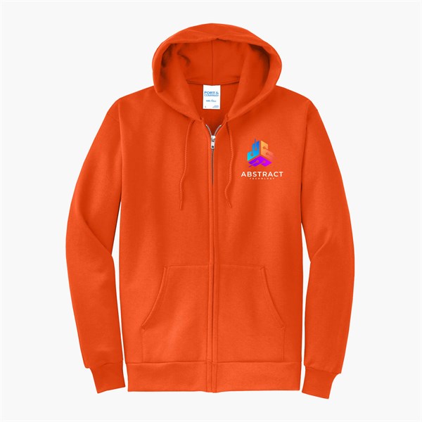 Port & Co Full-Zip Hooded Sweatshirt - Full Color