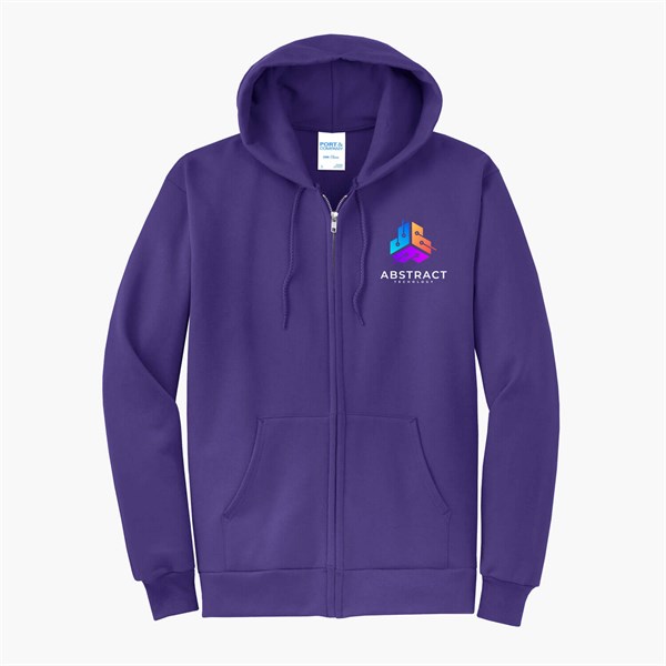 Port & Co Full-Zip Hooded Sweatshirt - Full Color