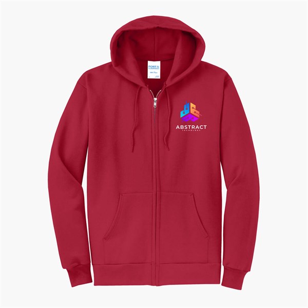 Port & Co Full-Zip Hooded Sweatshirt - Full Color
