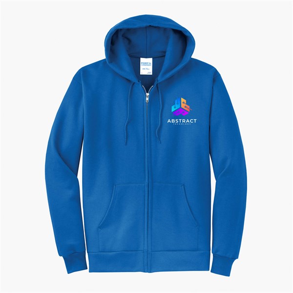 Port & Co Full-Zip Hooded Sweatshirt - Full Color