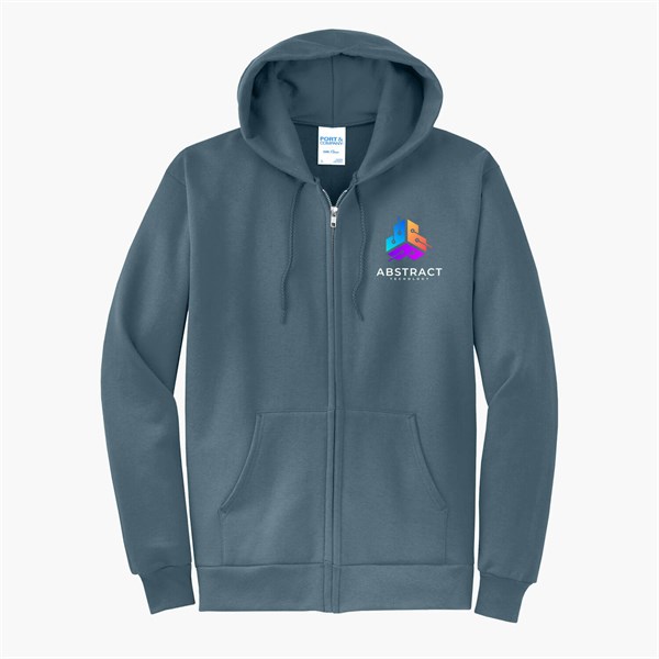Port & Co Full-Zip Hooded Sweatshirt - Full Color
