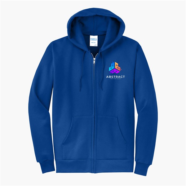 Port & Co Full-Zip Hooded Sweatshirt - Full Color
