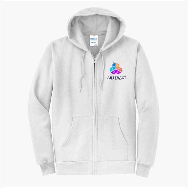 Port & Co Full-Zip Hooded Sweatshirt - Full Color