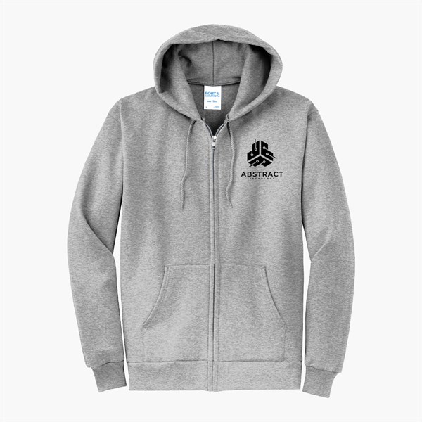 Port & Co Full-Zip Hooded Sweatshirt - Silkscreened