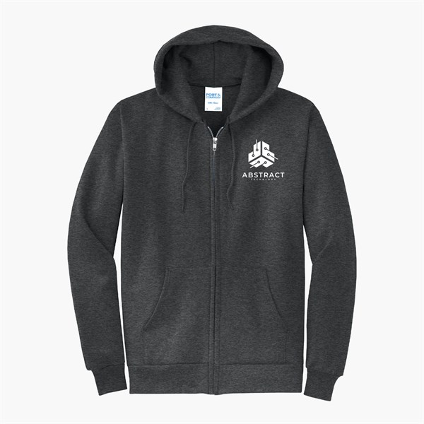Port & Co Full-Zip Hooded Sweatshirt - Silkscreened