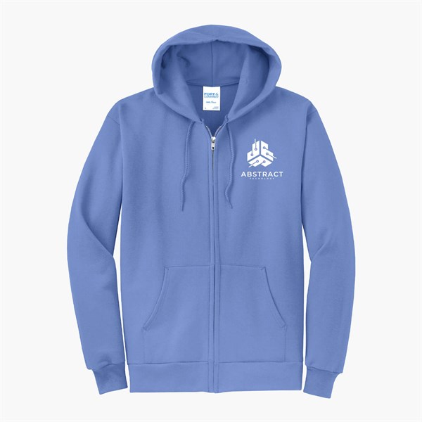 Port & Co Full-Zip Hooded Sweatshirt - Silkscreened