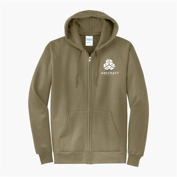 Port & Co Full-Zip Hooded Sweatshirt - Silkscreened