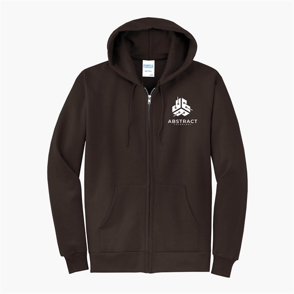 Port & Co Full-Zip Hooded Sweatshirt - Silkscreened