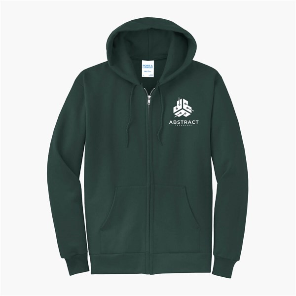 Port & Co Full-Zip Hooded Sweatshirt - Silkscreened
