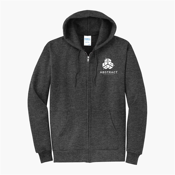 Port & Co Full-Zip Hooded Sweatshirt - Silkscreened