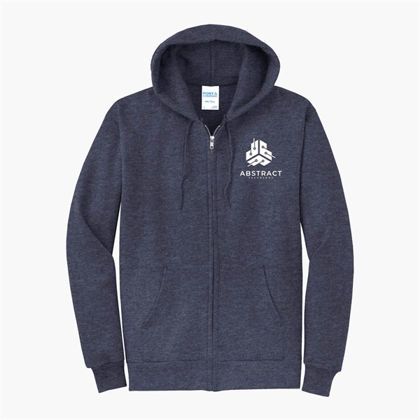 Port & Co Full-Zip Hooded Sweatshirt - Silkscreened