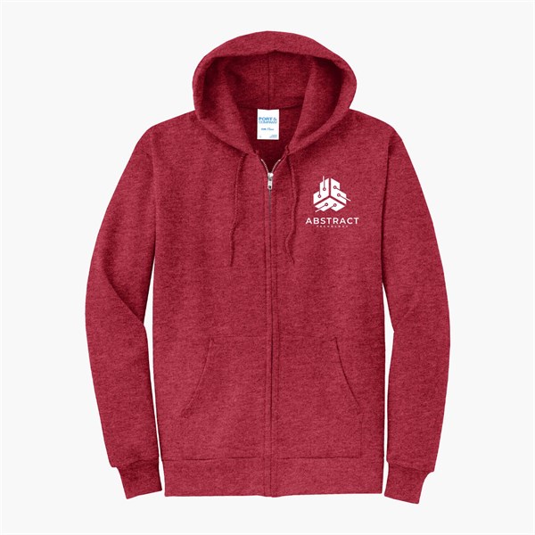 Port & Co Full-Zip Hooded Sweatshirt - Silkscreened