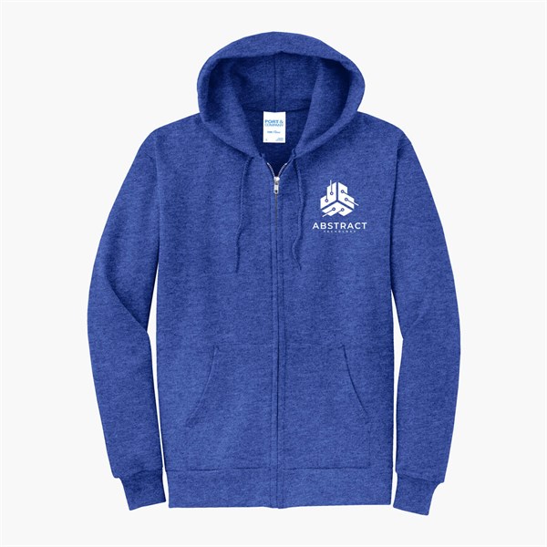 Port & Co Full-Zip Hooded Sweatshirt - Silkscreened
