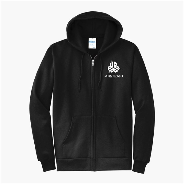 Port & Co Full-Zip Hooded Sweatshirt - Silkscreened