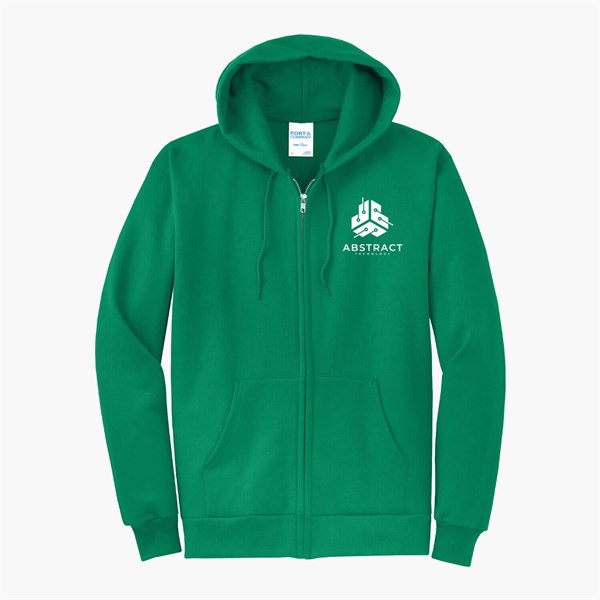 Port & Co Full-Zip Hooded Sweatshirt - Silkscreened