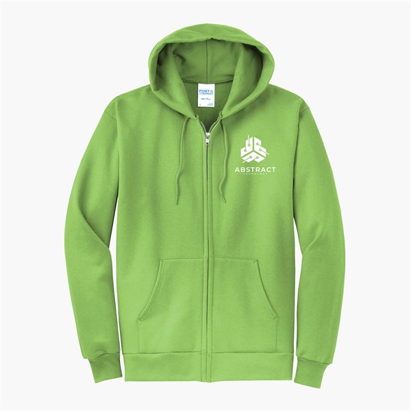 Port & Co Full-Zip Hooded Sweatshirt - Silkscreened
