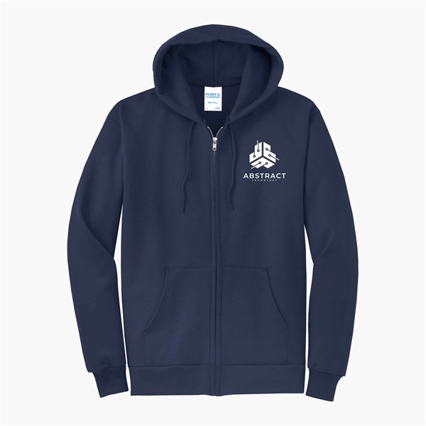 Port & Co Full-Zip Hooded Sweatshirt - Silkscreened