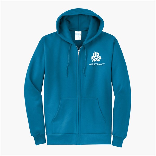 Port & Co Full-Zip Hooded Sweatshirt - Silkscreened