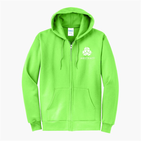 Port & Co Full-Zip Hooded Sweatshirt - Silkscreened