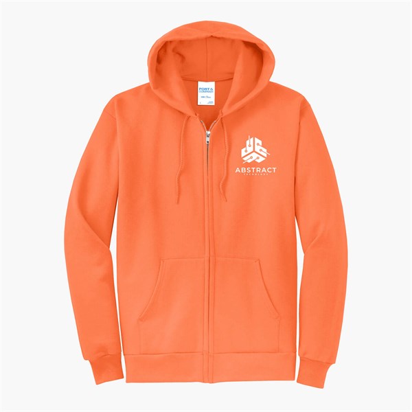 Port & Co Full-Zip Hooded Sweatshirt - Silkscreened