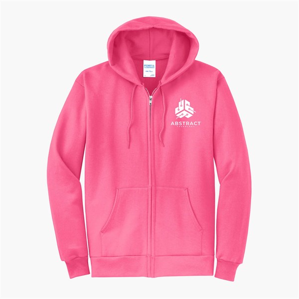 Port & Co Full-Zip Hooded Sweatshirt - Silkscreened