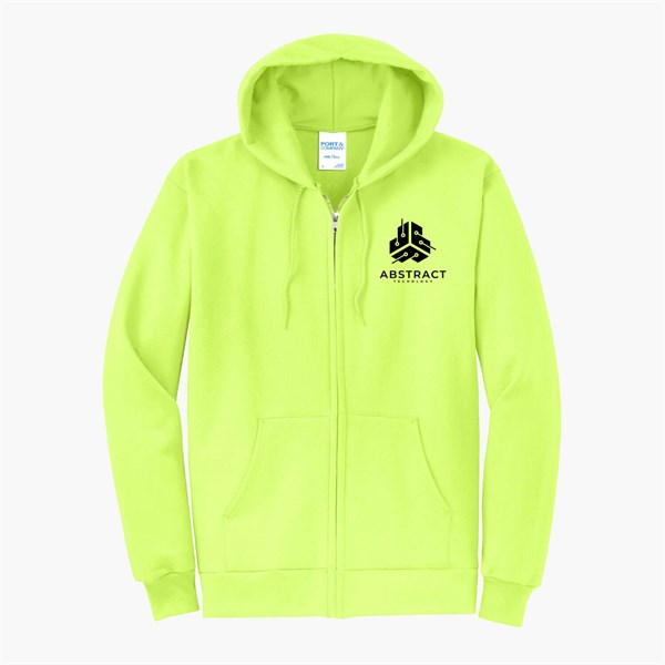 Port & Co Full-Zip Hooded Sweatshirt - Silkscreened