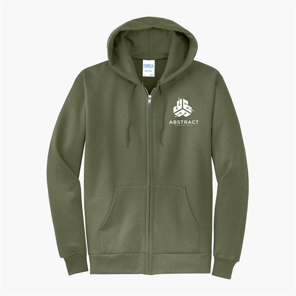 Port & Co Full-Zip Hooded Sweatshirt - Silkscreened