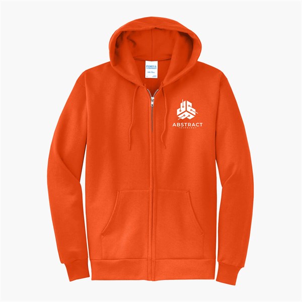 Port & Co Full-Zip Hooded Sweatshirt - Silkscreened