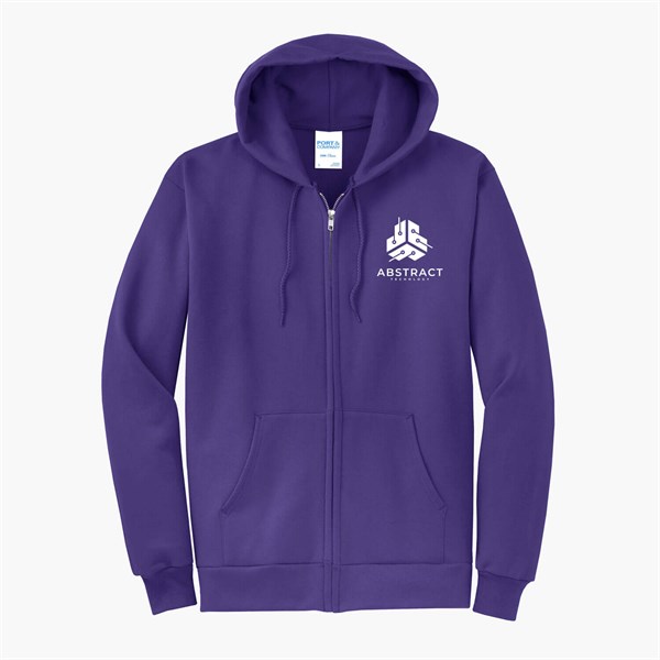 Port & Co Full-Zip Hooded Sweatshirt - Silkscreened