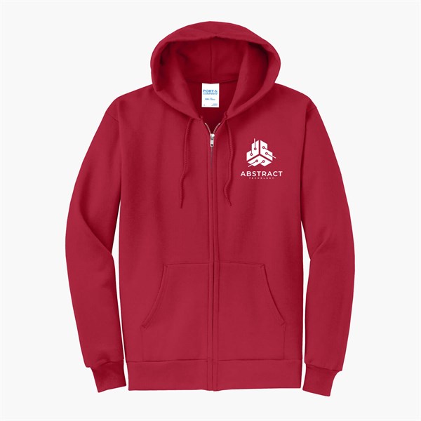 Port & Co Full-Zip Hooded Sweatshirt - Silkscreened