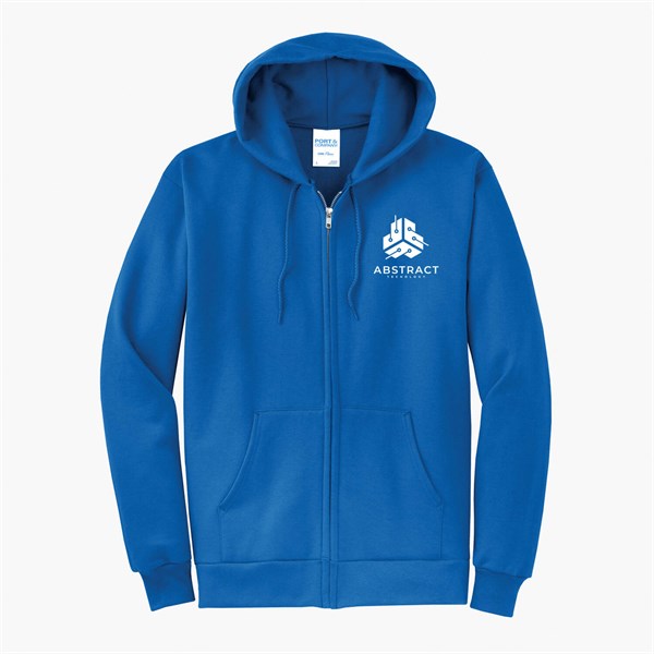 Port & Co Full-Zip Hooded Sweatshirt - Silkscreened