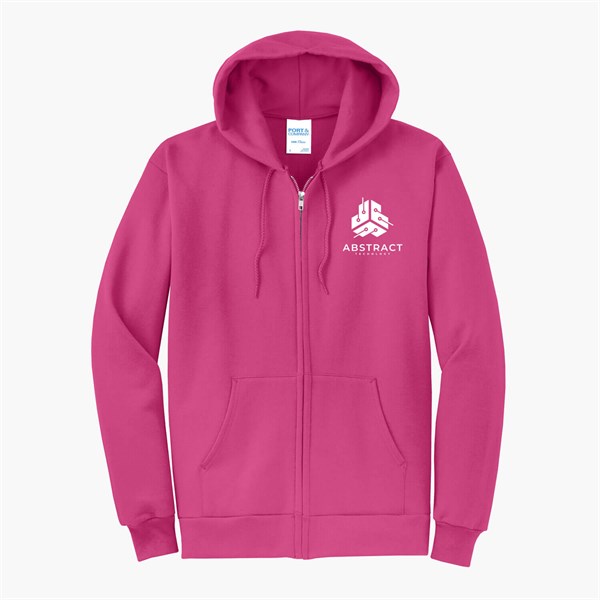 Port & Co Full-Zip Hooded Sweatshirt - Silkscreened