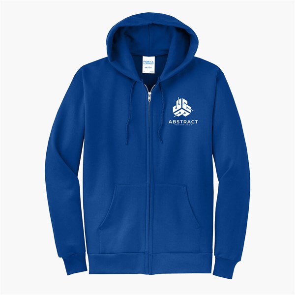 Port & Co Full-Zip Hooded Sweatshirt - Silkscreened