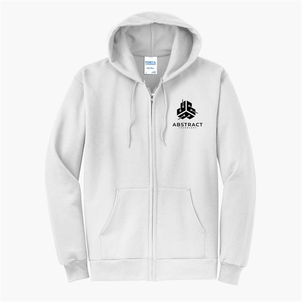 Port & Co Full-Zip Hooded Sweatshirt - Silkscreened