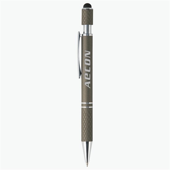 Siena Executive Aluminum Spin Top Stylus Pen - Engraved