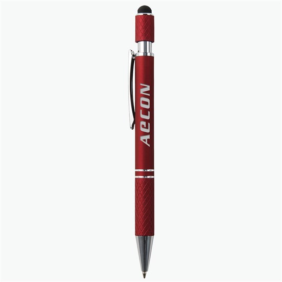 Siena Executive Aluminum Spin Top Stylus Pen - Engraved
