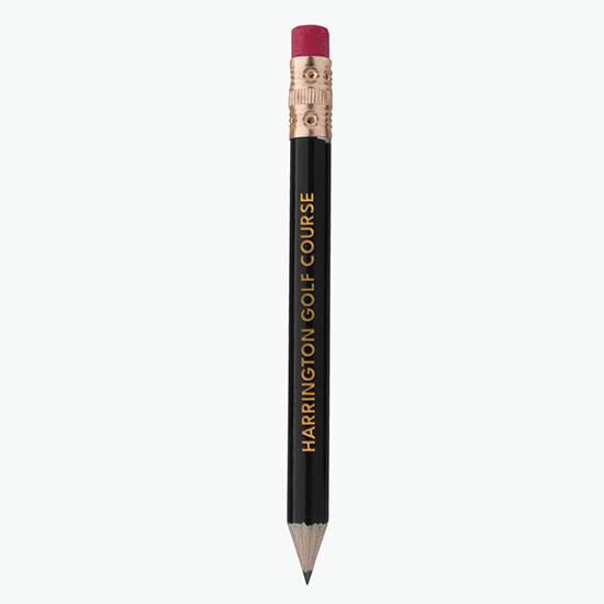 Round Golf Pencil with Eraser