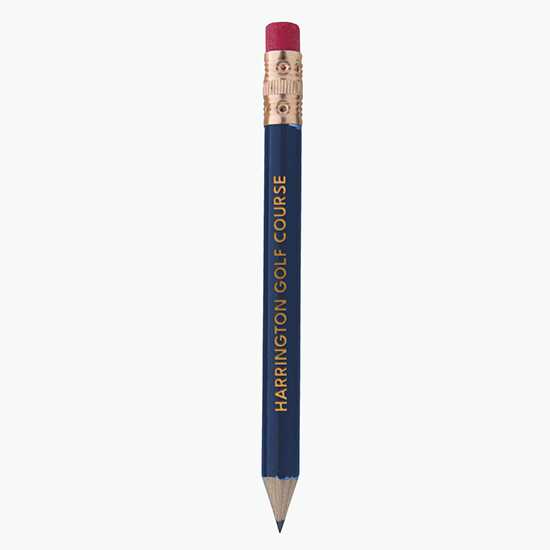 Round Golf Pencil with Eraser