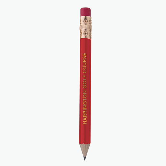 Round Golf Pencil with Eraser