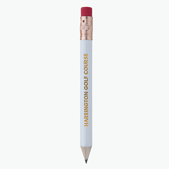 Round Golf Pencil with Eraser