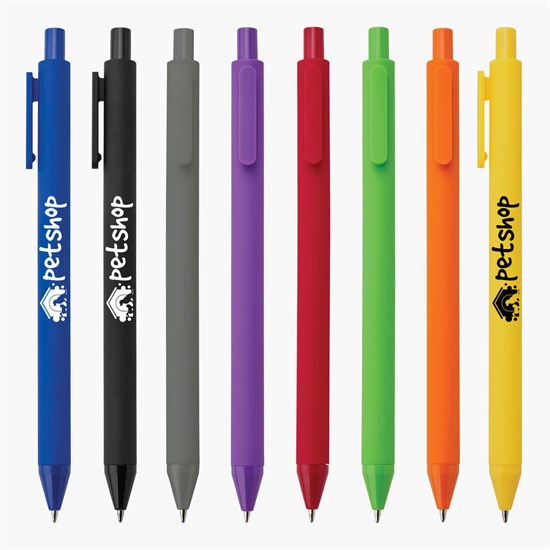 Alix Rubberized Plastic Pen