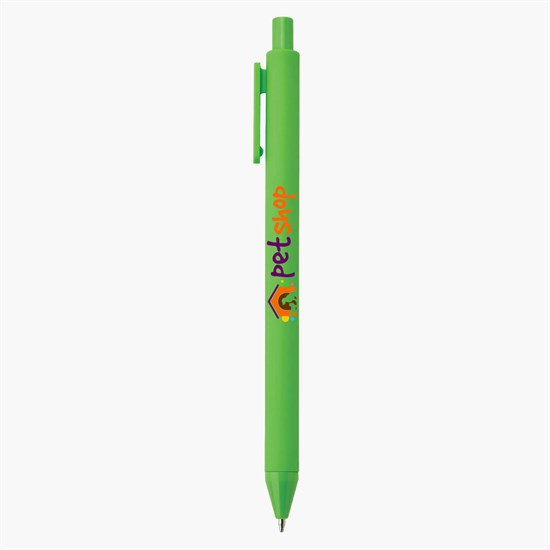 Alix Rubberized Plastic Pen - Full Color