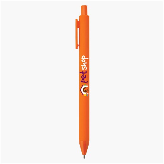 Alix Rubberized Plastic Pen - Full Color