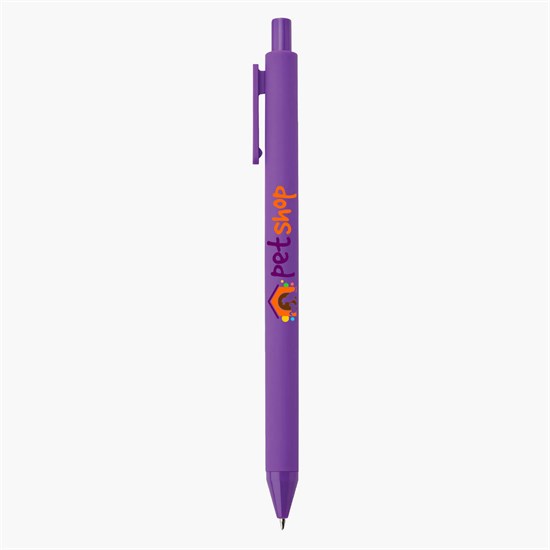 Alix Rubberized Plastic Pen - Full Color