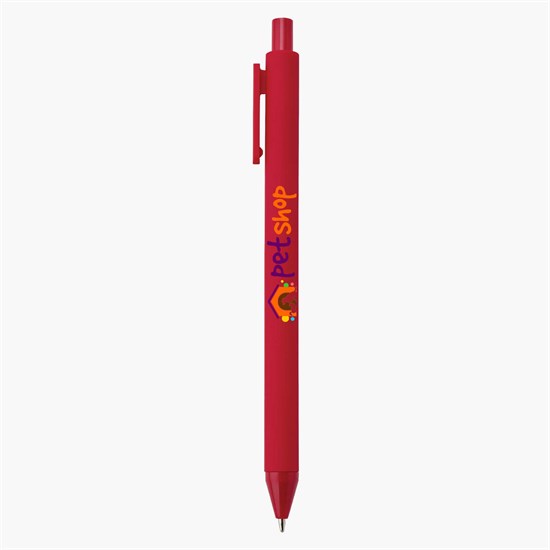 Alix Rubberized Plastic Pen - Full Color