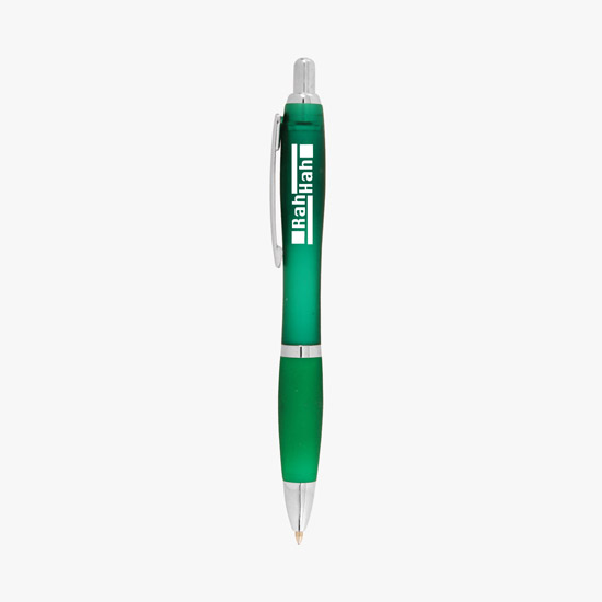 Curvy Ballpoint Pen - Translucent Barrel - 24-Hour Production