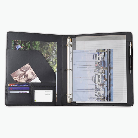 Letter-Sized Padfolio with 3 Ring Binder
