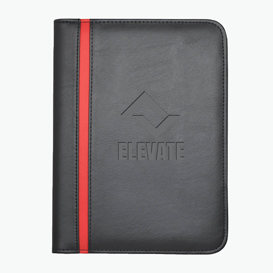 Striped Junior Padfolio - Debossed